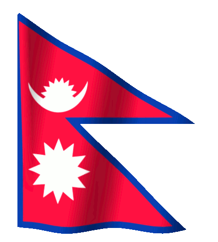 Nepal Flag Waving in Wind